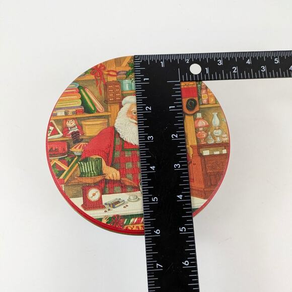 Santa Claus Workshop Seasonal Cookie Tin Unbranded Christmas Holiday Treat Box - Picture 7 of 7